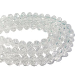 8X6MM CRYSTAL RONDELLE BEADS, CRYSTAL GLASS BEADS FOR JEWELRY MAKING LENGTH OF STRAND: 41 CM ( 16 INCHES ) ABOUT 70~72 BEADS