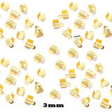 200 Pcs Tips Crimp faster jewelery making findings components 3mm