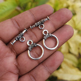 10 PIECES PACK' SILVER OXIDIZED TOGGLE CLASP JEWELLERY FINDINGS