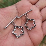 10 PIECES PACK' SILVER OXIDIZED TOGGLE CLASP JEWELLERY FINDINGS