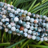 8MM, TREE AGATE FACETED ' SEMI PRECIOUS BEADS JEWELRY MAKING, NATURAL AND AUTHENTIC GEMSTONE BEADS' 46-47 BEADS