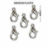 10/Pcs Lot Rhodium Plated Lobster Claps Jewelry Making essential Findings raw materials in Size 16mm