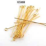 50 GRAMS PACK GOLD PLATED EYE PINS SIZE APPROX 65mm LONG