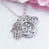 19 Pcs Hamsa Evil Eye Protector charms and Pendants as Per Photos Silver Plated for Jewelry Making