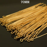 50 GRAMS PACK GOLD PLATED EYE PINS SIZE APPROX 70mm LONG