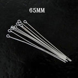 50 GRAMS PACK Silver PLATED EYE PINS SIZE APPROX 65mm LONG
