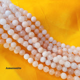 8MM, AMAZONITE ' SEMI PRECIOUS BEADS JEWELRY MAKING, NATURAL AND AUTHENTIC GEMSTONE BEADS' 46-47 BEADS