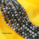 8MM, GALAXY JASPER ' SEMI PRECIOUS BEADS JEWELRY MAKING, NATURAL AND AUTHENTIC GEMSTONE BEADS' 46-47 BEADS