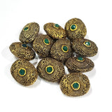 4 Pieces Pack' Size 22x18 mm Handmade Victorian Beads