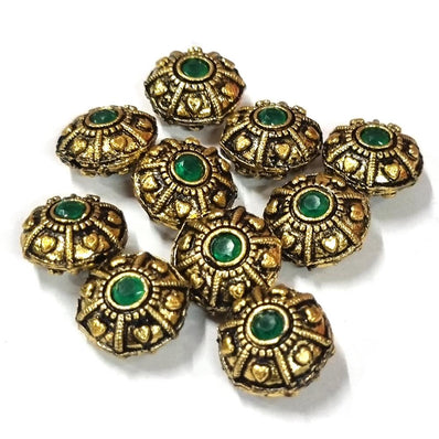 4 Pieces Pack' Size 19x12 mm Handmade Victorian Beads