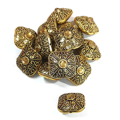 4 Pieces Pack' Size 21x16 mm Handmade Victorian Beads