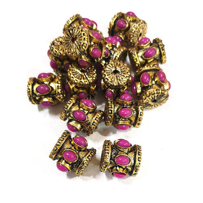 4 Pieces Pack' Size 18 mm Handmade Victorian Beads