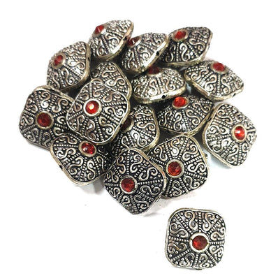 4 Pieces Pack' Size 21x16 mm Handmade Victorian Beads