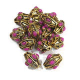 4 Pieces Pack' Size 18x20 mm Handmade Victorian Beads
