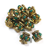 4 Pieces Pack' Size 16x18 mm Handmade Victorian Beads
