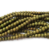 Vintage and Old Dyed Wood Beads Natural Size about 8mm Sold By Per Line/Strands, About 108 Pcs in a Line