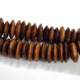 Wood Beads Natural Size about 20x6mm Sold By Per Line/Strands, About 70 Pcs in a Line