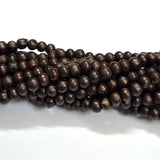 Wood Beads Natural Size about 6mm Sold By Per Line/Strands, About 80 Pcs in a Line
