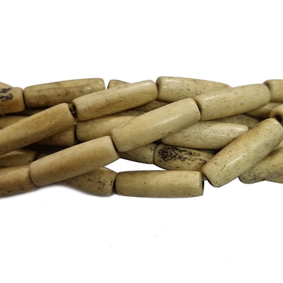 Antique NATURAL BONE BEADS NATURAL SIZE ABOUT 8X24MM SOLD BY PER LINE/STRANDS, ABOUT 17 PCS IN A LINE