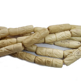 Antique NATURAL BONE BEADS NATURAL SIZE ABOUT 8X24MM SOLD BY PER LINE/STRANDS, ABOUT 17 PCS IN A LINE