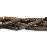 Antique 8x48mm Natural Carved Antique Pipe BONE BEADS NATURAL SIZE ABOUT 12MM SOLD BY PER LINE/STRANDS, ABOUT 9 PCS IN A LINE