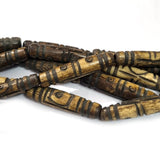 Antique 8x88mm Natural Carved Antique Pipe BONE BEADS NATURAL SIZE ABOUT 12MM SOLD BY PER LINE/STRANDS, ABOUT 11 PCS IN A LINE