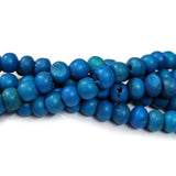Antique 10mm Turquoise dyed BONE BEADS NATURAL SIZE ABOUT 12MM SOLD BY PER LINE/STRANDS, ABOUT 52 PCS IN A LINE