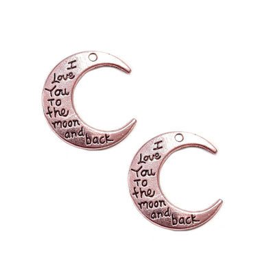 10 Pcs/Pack Rose Gold, Inspirational Word Charms for Women, Hand Stamped Charms, Motivational Positive Message Charms for Bracelets, Dainty Necklace Charms for her Size About 24mm in Color Rose Gold