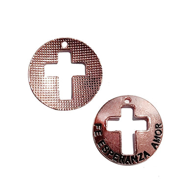 10 Pcs/Pack Rose Gold, Inspirational Word Charms for Women, Hand Stamped Charms, Motivational Positive Message Charms for Bracelets, Dainty Necklace Charms for her Size About 22mm in Color Rose Gold