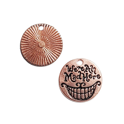 10 Pcs/Pack Rose Gold, Inspirational Word Charms for Women, Hand Stamped Charms, Motivational Positive Message Charms for Bracelets, Dainty Necklace Charms for her Size About 19mm in Color Rose Gold