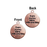 10 Pcs/Pack Rose Gold, Inspirational Word Charms for Women, Hand Stamped Charms, Motivational Positive Message Charms for Bracelets, Dainty Necklace Charms for her Size About 20mm in Color Rose Gold
