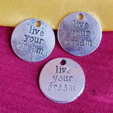 4/Pcs Pkg Inspiration word Charms for jewelry making in Size about 20mm