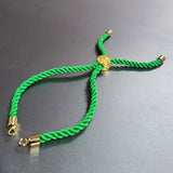 Per Piece Adjustable Slider Cord Bracelet Slider Extender for Jewellery Making Green Color High Quality