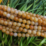 8MM, YELLOW AVENTURINE FACETED ' SEMI PRECIOUS BEADS JEWELRY MAKING, NATURAL AND AUTHENTIC GEMSTONE BEADS' 46-47 BEADS