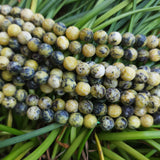 8MM, YELLOW DALMATIA FACETED ' SEMI PRECIOUS BEADS JEWELRY MAKING, NATURAL AND AUTHENTIC GEMSTONE BEADS' 46-47 BEADS