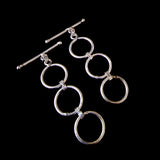 5 PACK' SILVER POLISHED'  HIGH QUALITY TOGGLE CLASPS (ALSO CALLED T-BAR CLOSURES) FOR JEWELRY MAKING