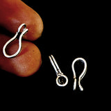 5 PIECES PACK SILVER OXIDIZED' HANDMADE S HOOK FOR JEWELLERY MAKING IN SIZE ABOUT 16-17MM
