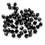 500 Pcs Pack Crystal 4mm Crystal Bi-cone faceted glass beads High Quality Faceted imported