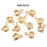 9MM ROUND CLASPS, SOLD BY 10 PIECES PACK