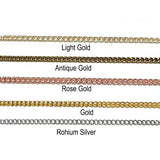 Anti Tarnish 5 Color Combo Metal Chains' Sold by 70-75 Cm Cutting Pack of Each Color' Size Approx. 2-2.5 MM