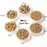 6 Sizes Combo Pack CCB Metallic Ball Beads for jewellery Making, each size 50 grams pack (total 300 Grams)
