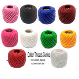 10 Colors Cotton threads Cord 1mm Pure cotton Macrame Cord Thread for Friendship Bracelet Kumihimo Jewellery Making
