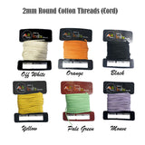 Combo Pack 2mm 6 Colors Contton Wax Cord Threads for Jewelry Making