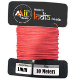 1MM RED COTTON THREAD DORI CORDS FOR JEWELRY MAKING