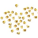 200Pcs Open Clamshell Crimp Beads Tips Brass Cord End Knot Cover Clamshell Calotte End Cap for Jewelry Craft Making