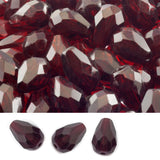 8x12mm, about 27 beads, " Line Crystal Trans Drop Beads