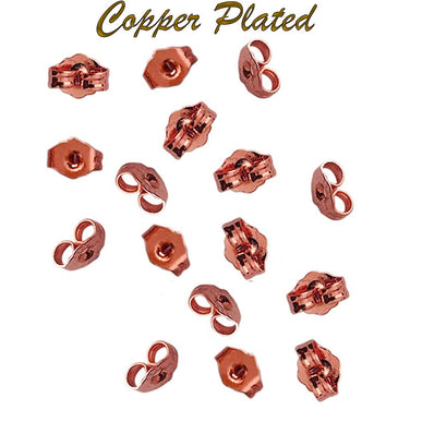 20 Pcs (10 Pairs) earring push back, copper plated