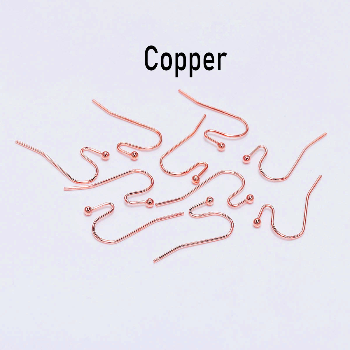 50 Pcs Pack, Copper Plated, earring hook jewelry making raw