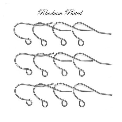 100Pcs/Lot 20x17mm Rhodium Nickel Plated, Earring Wires Earrings Hooks for DIY Jewelry Making Findings Accessories
