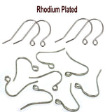 100Pcs/Lot 20x17mm Rhodium Nickel Plated, Earring Wires Earrings Hooks for DIY Jewelry Making Findings Accessories